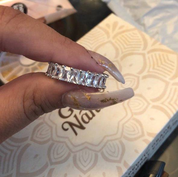 Replica Full diamond zircon ring